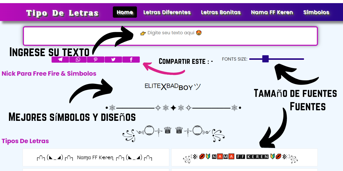 Tipo de letras